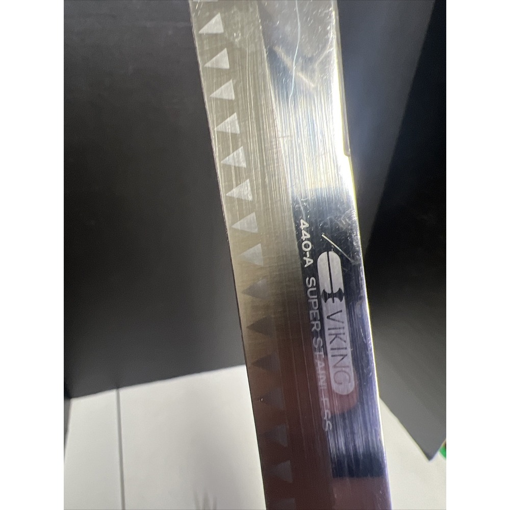 Vintage VIKING 9" 440-A SUPER STAINLESS CHEF'S KNIFE + CARVING FORK - Picture 3 of 6